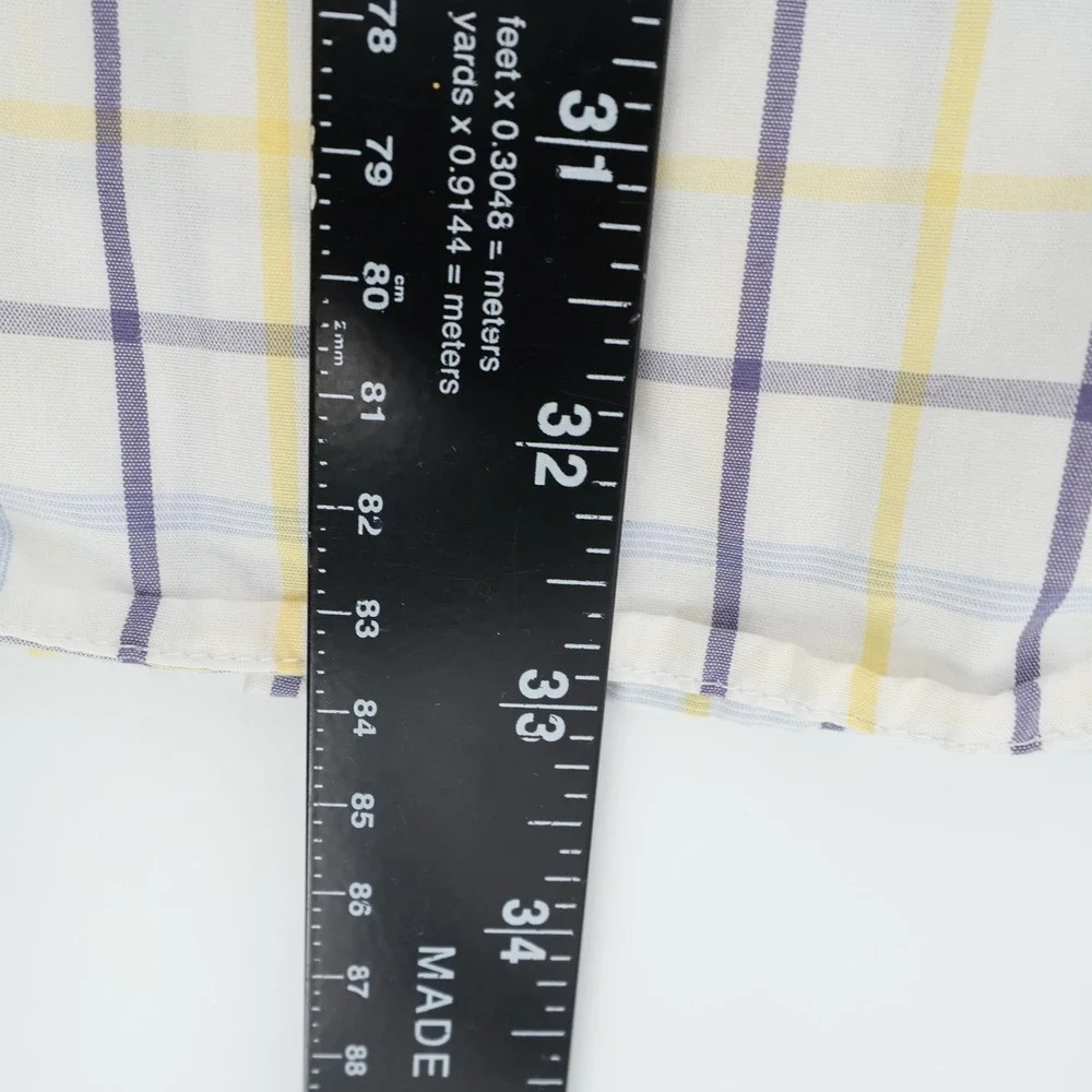 Banana Republic Non Iron Slim Fit Men's XL 17 35/36 Check‎ Dress Shirt